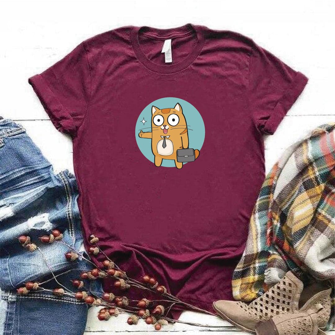 Camisa estampada  tipo T-shirt GATO CON MALETICA — foto 1