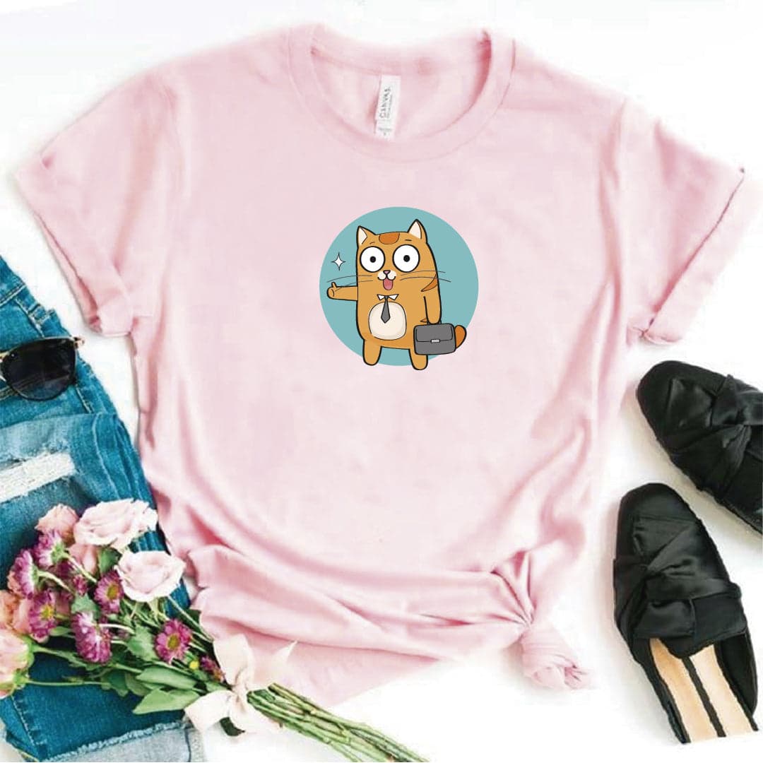 Camisa estampada  tipo T-shirt GATICO CON MALETA — foto 6