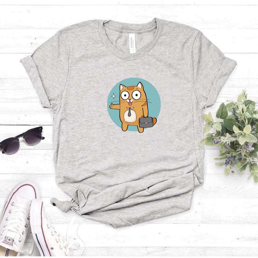 Camisa estampada  tipo T-shirt GATICO CON MALETA — foto 7