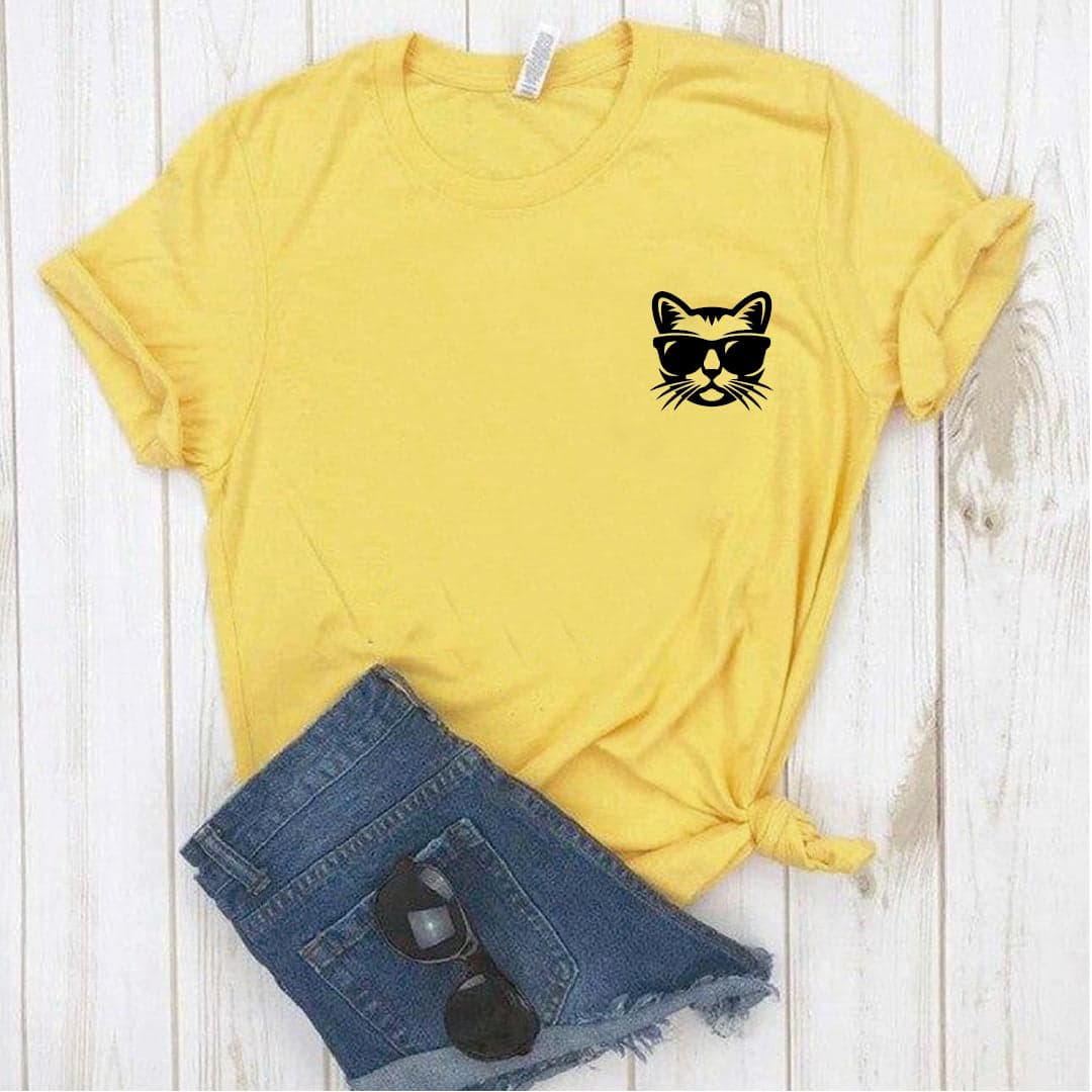 Camisa estampada  tipo T-shirt GATO COOL BOLSILLO — foto 1