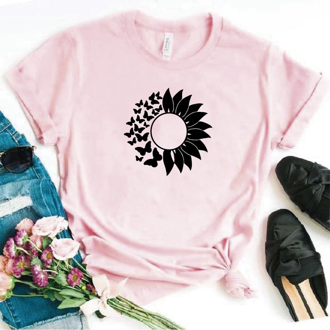 Camisa estampada  tipo T-shirt GIRASOL MARIPOSA — foto 6