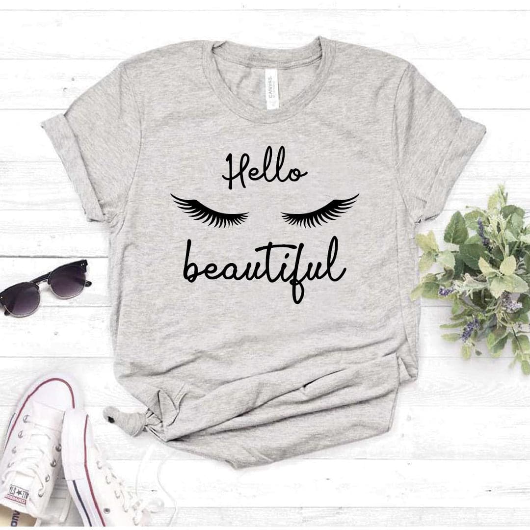 Camiseta estampada T-shirt  HELLO BEAUTIFUL — foto 4