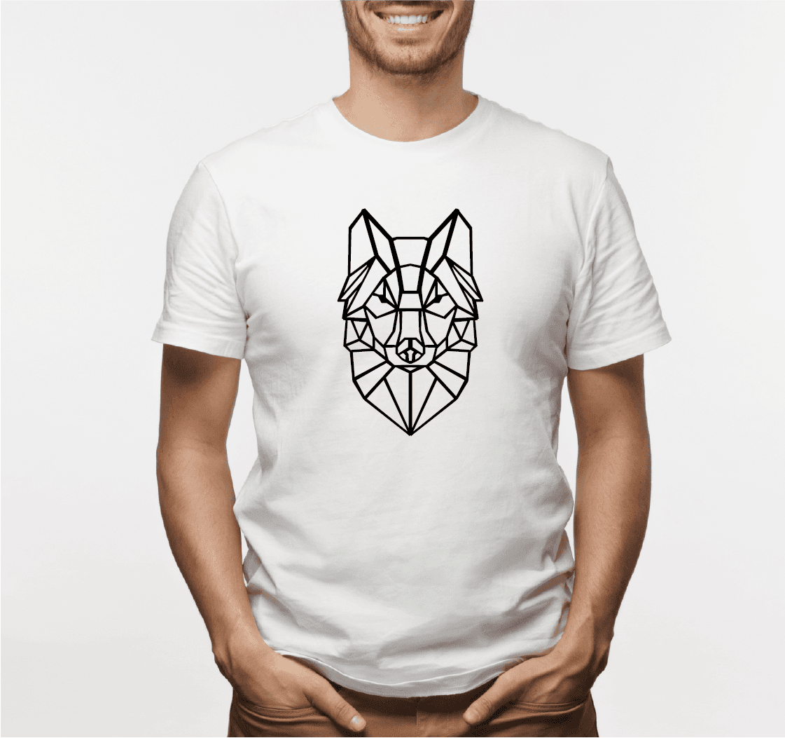 Camiseta estampada tipo T-shirt LOBO MELENA (GEOMÉTRICO) HOMBRE — foto 5