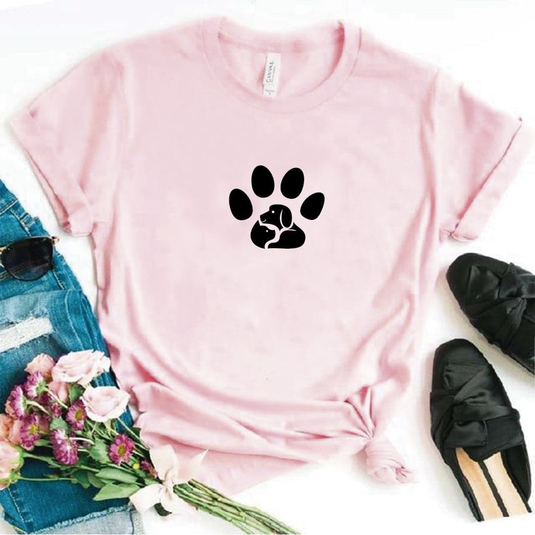 Camisa estampada  tipo T-shirt HUELLA PERRO GATO — foto 6
