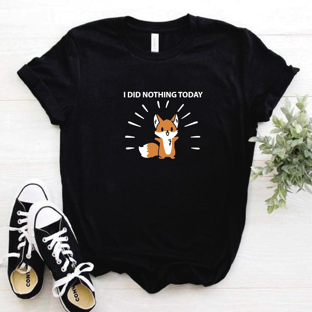 Camisa estampada  tipo T-shirt I DID NOTHING TODAY — foto 3