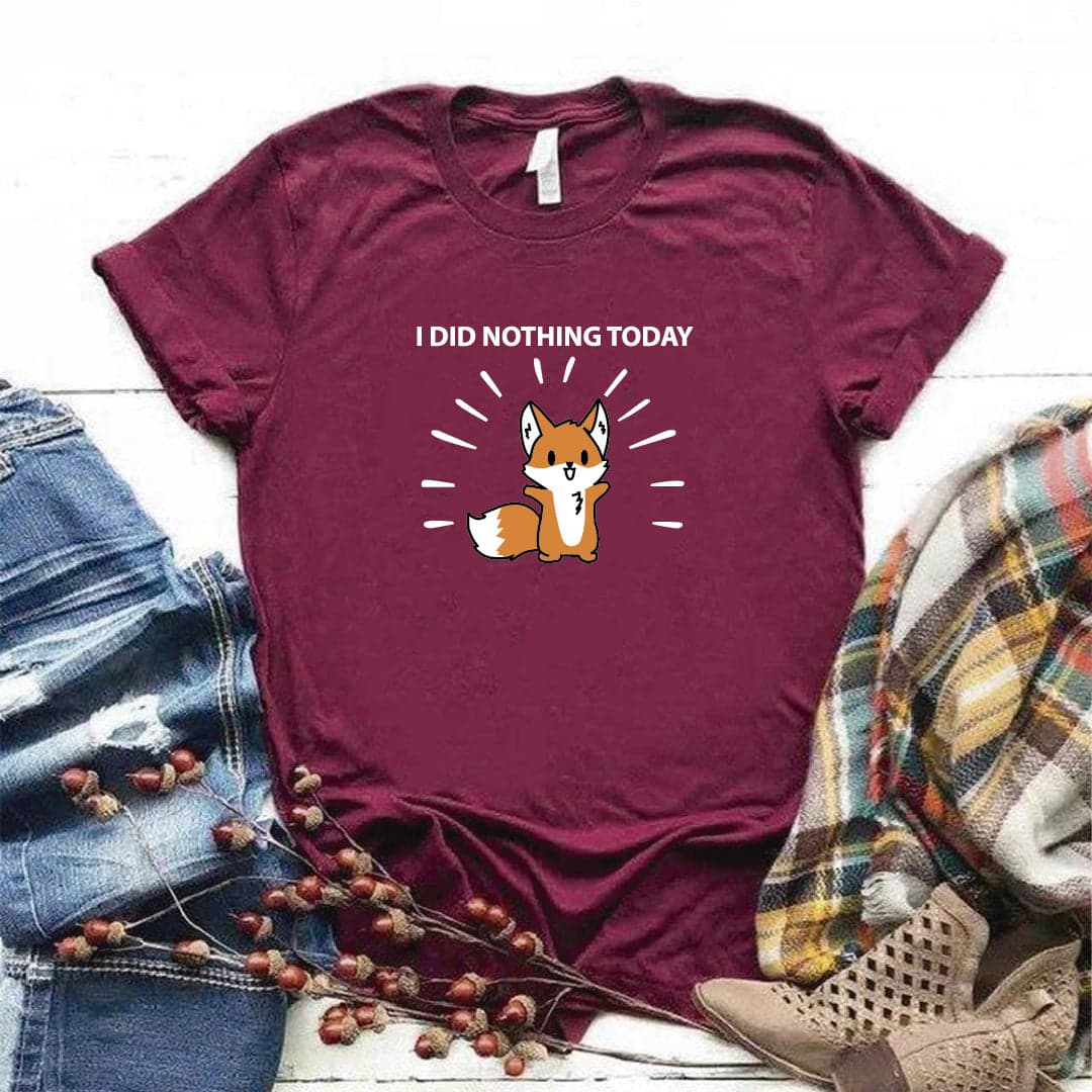 Camisa estampada  tipo T-shirt I DID NOTHING TODAY — foto 4