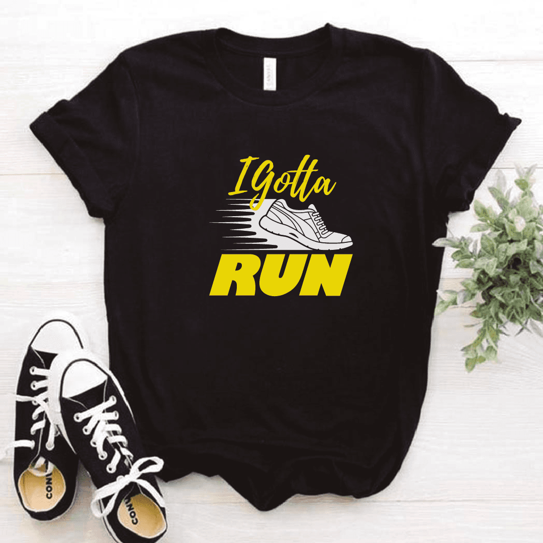 Camiseta estampada tipo T-shirt I GOTTA RUN (FITNESS) (DAMA) — foto 1