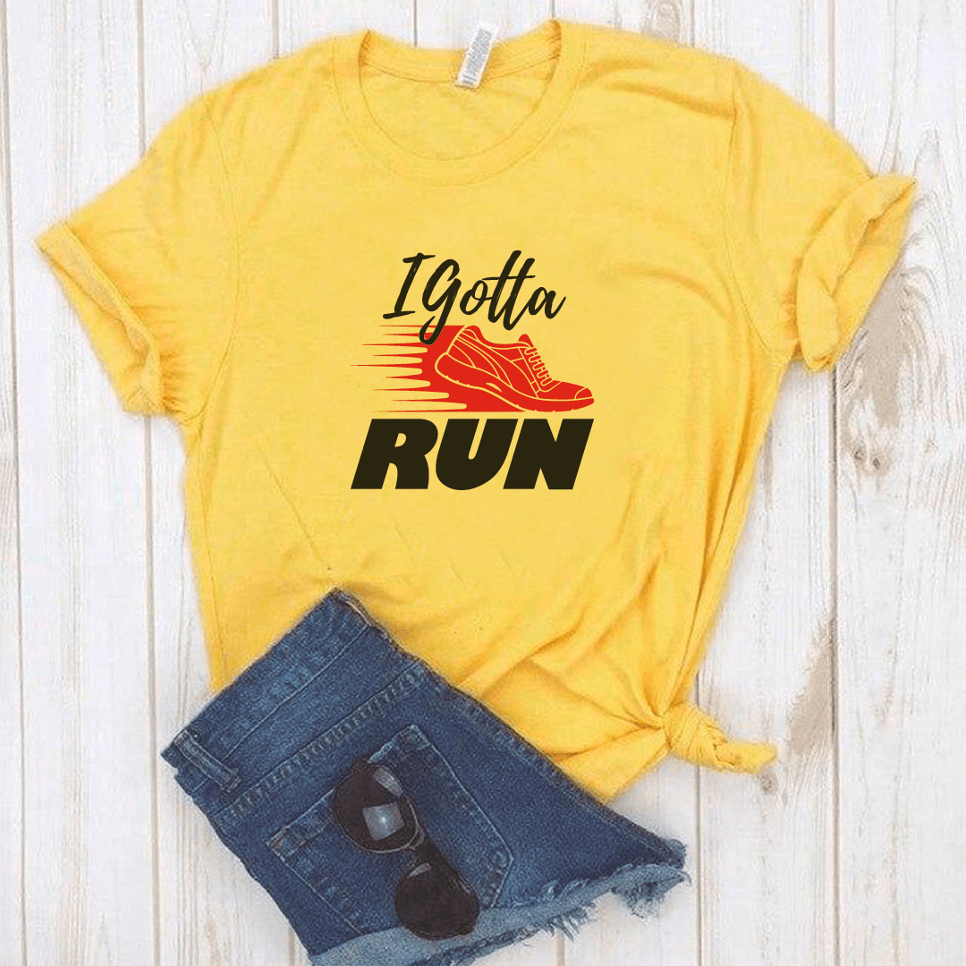 Camiseta estampada tipo T-shirt I GOTTA RUN (FITNESS) (DAMA) — foto 4