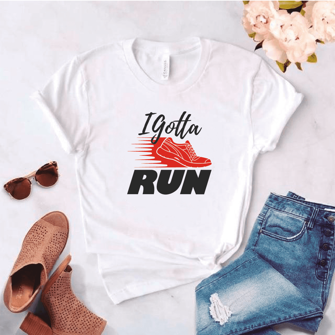 Camiseta estampada tipo T-shirt I GOTTA RUN (FITNESS) (DAMA) — foto 3