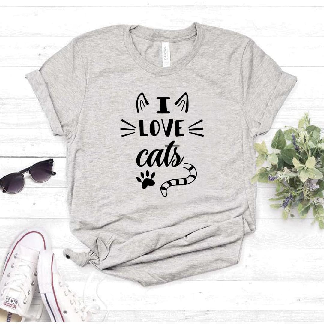 Camisa estampada  tipo T-shirt I LOVE CATS — foto 3