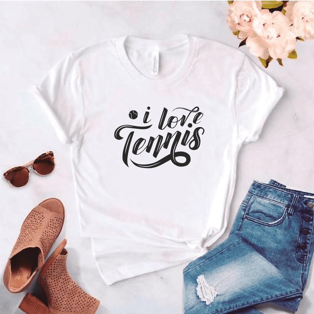 Camiseta estampada tipo T-shirt I LOVE TENNIS (DEPORTES) (DAMA) — foto 3