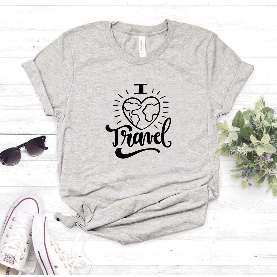 Camisa estampada  tipo T-shirt  I LOVE TRAVEL — foto 8