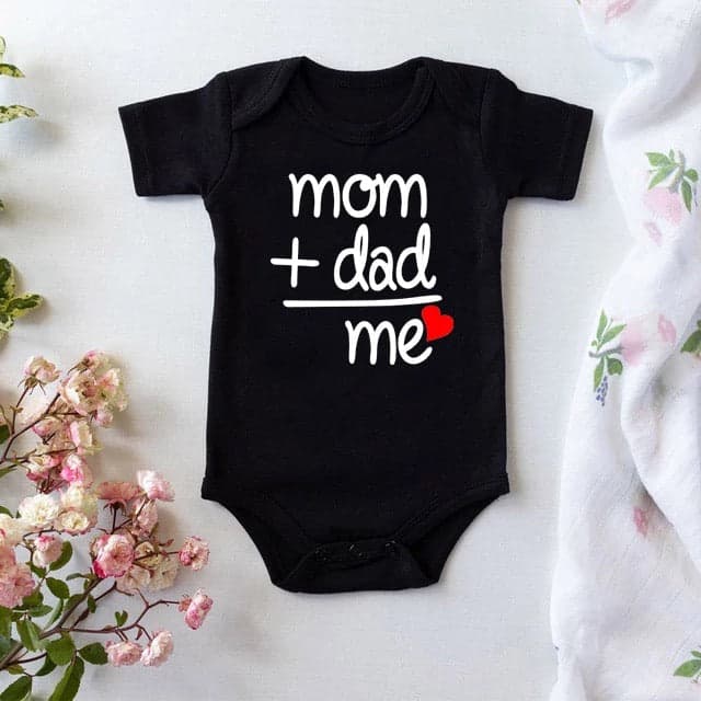 Body para bebe (mameluco) estampado MOM + DAD ME — foto 1