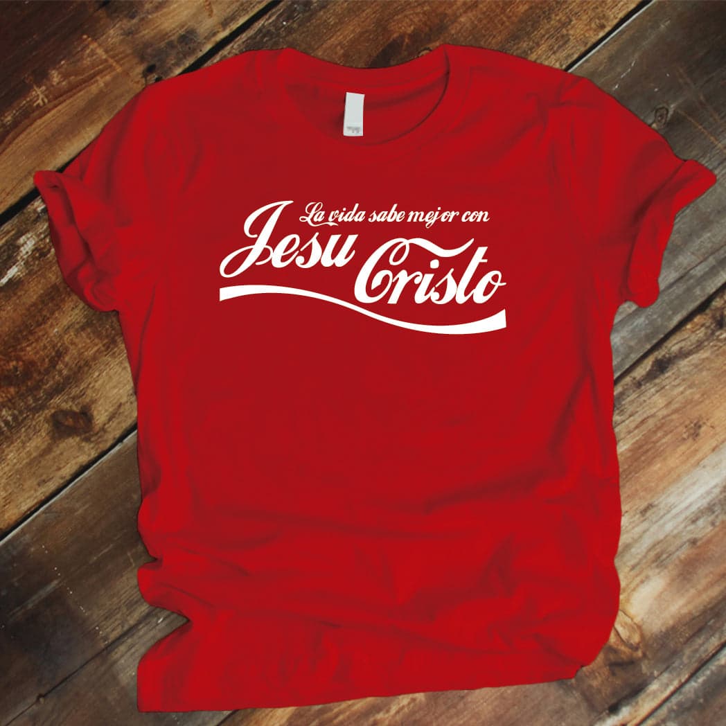 Camiseta T-shirt mujer cristiana JESUCRISTO (cocacola) — foto 1