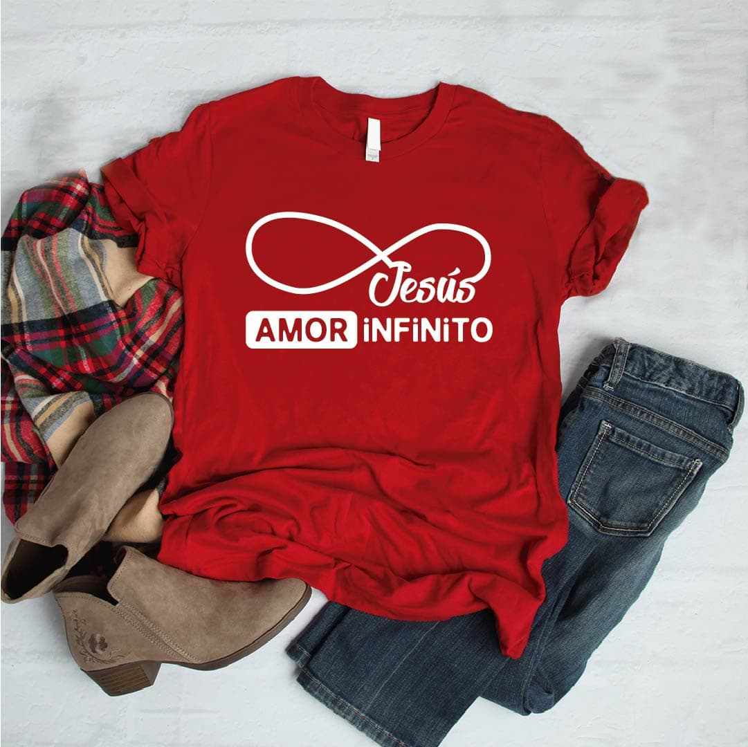 Camiseta T-shirt mujer cristiana JESUS AMOR INFINITO — foto 9