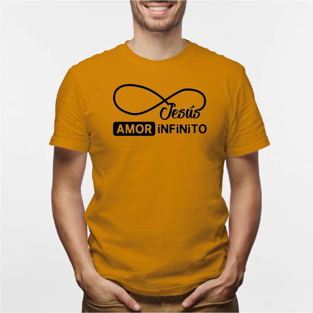 Camisa estampada para hombre tipo T-shirt jESUS AMOR INFINITO (CABALLERO) — foto 2