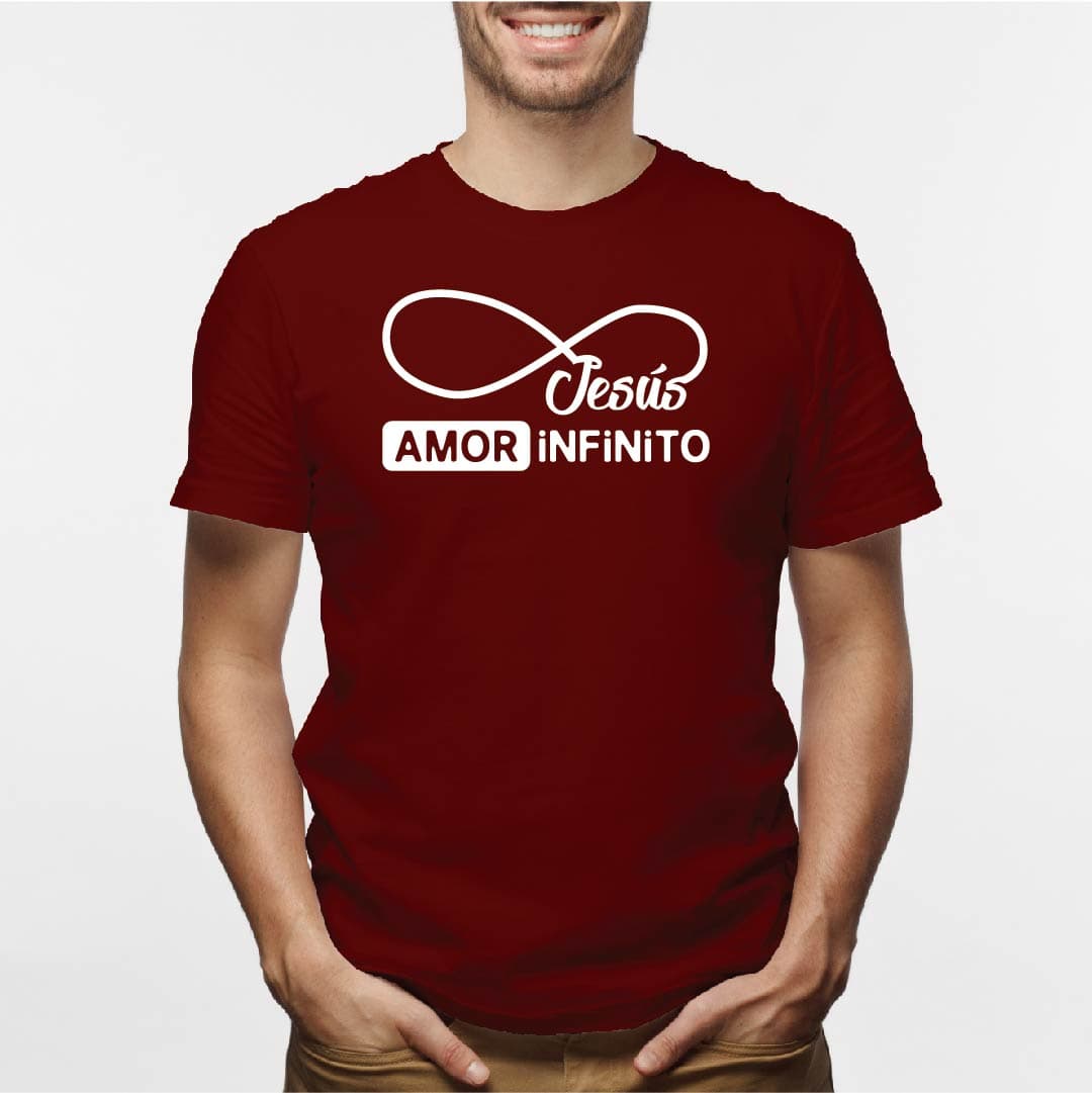 Camisa estampada para hombre tipo T-shirt jESUS AMOR INFINITO (CABALLERO) — foto 3