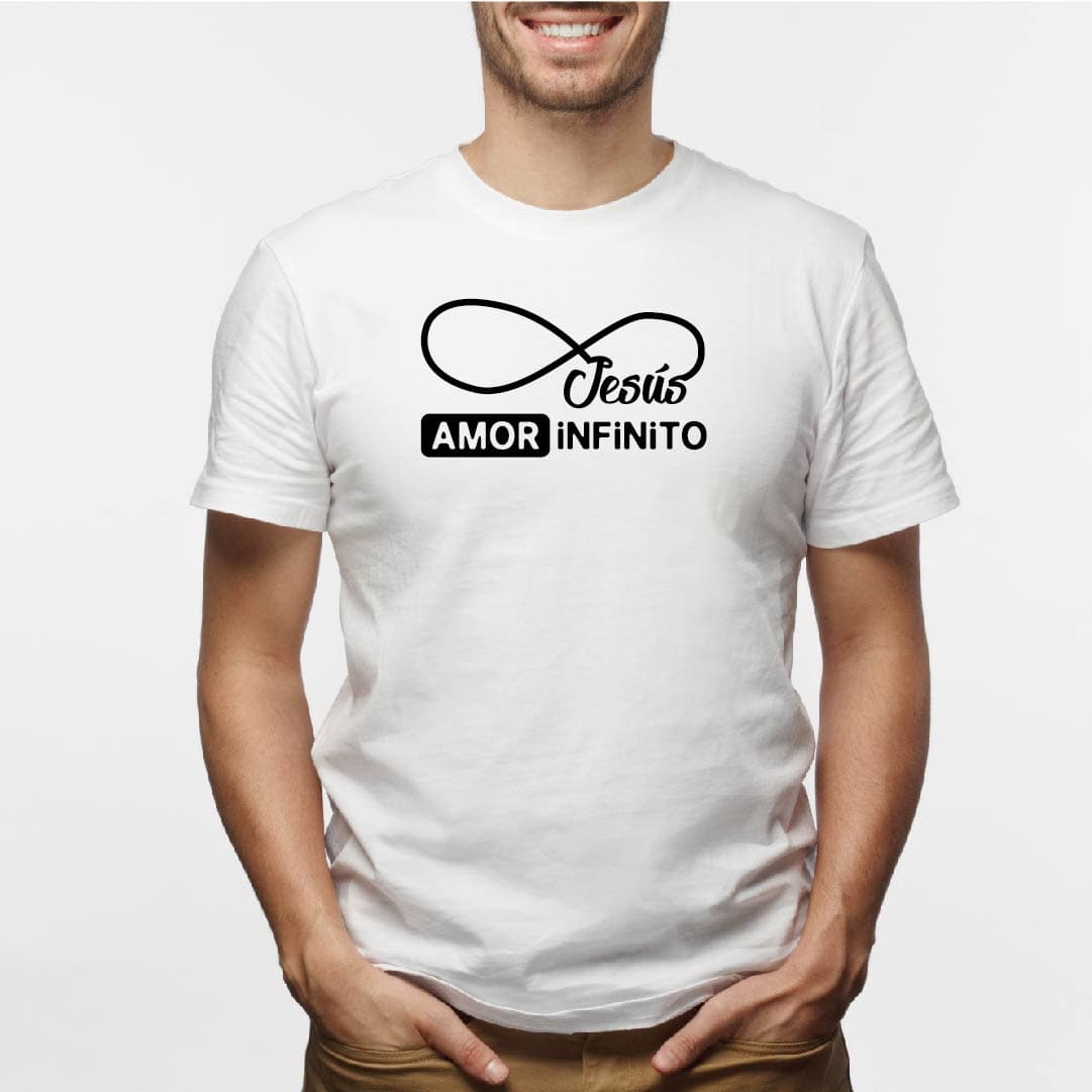 Camisa estampada para hombre tipo T-shirt jESUS AMOR INFINITO (CABALLERO) — foto 4