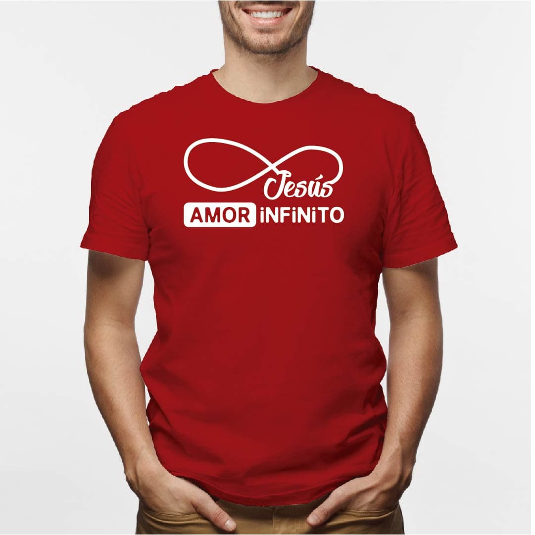 Camisa estampada para hombre tipo T-shirt jESUS AMOR INFINITO (CABALLERO) — foto 7