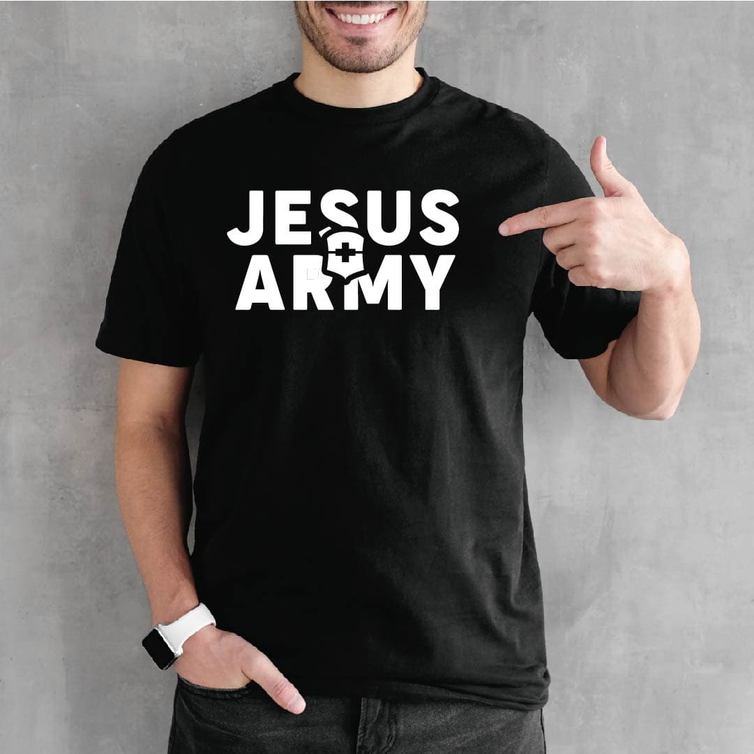 Camisa estampada para hombre tipo T-shirt JESUS ARMY — foto 5