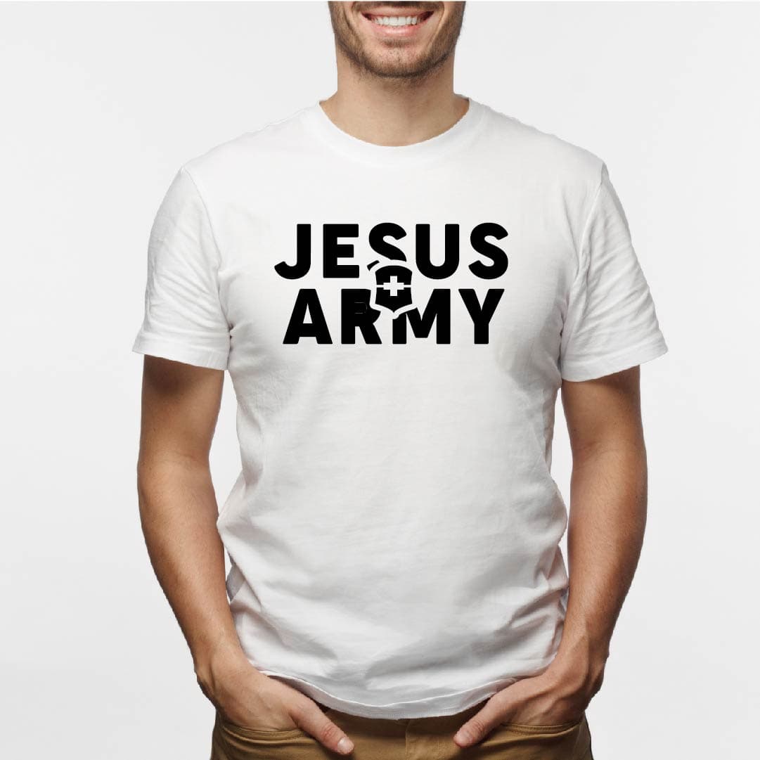 Camisa estampada para hombre tipo T-shirt JESUS ARMY — foto 1