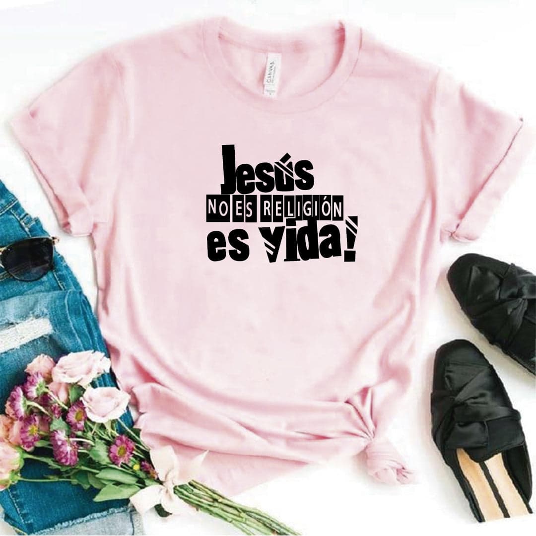 Camisa estampada Cristiana tipo T- shirt Jesús no es religión, es vida — foto 6