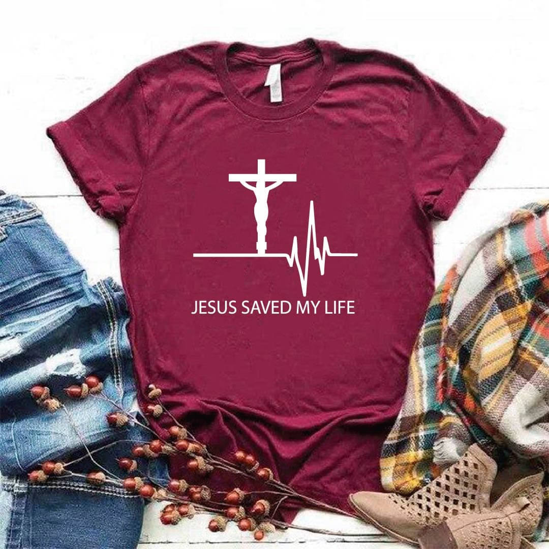 Camiseta estampada T-shirt Pulso Jesus Saved My live — foto 3