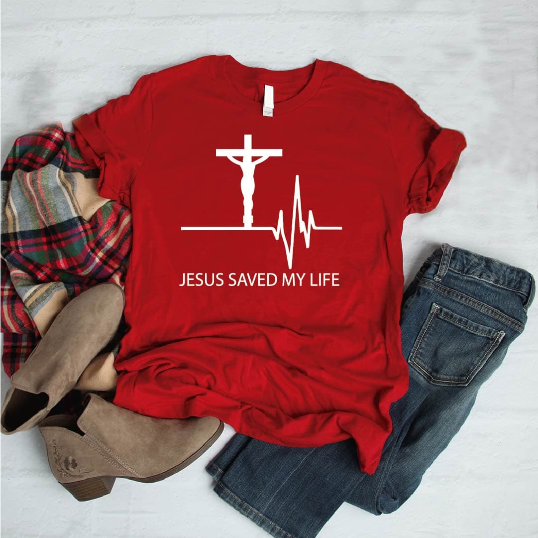 Camiseta estampada T-shirt Pulso Jesus Saved My live — foto 5