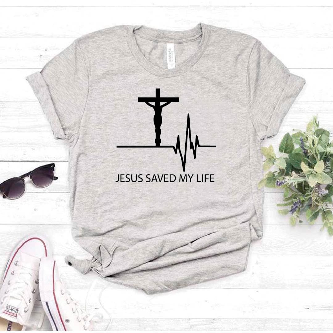 Camiseta estampada T-shirt Pulso Jesus Saved My live — foto 7