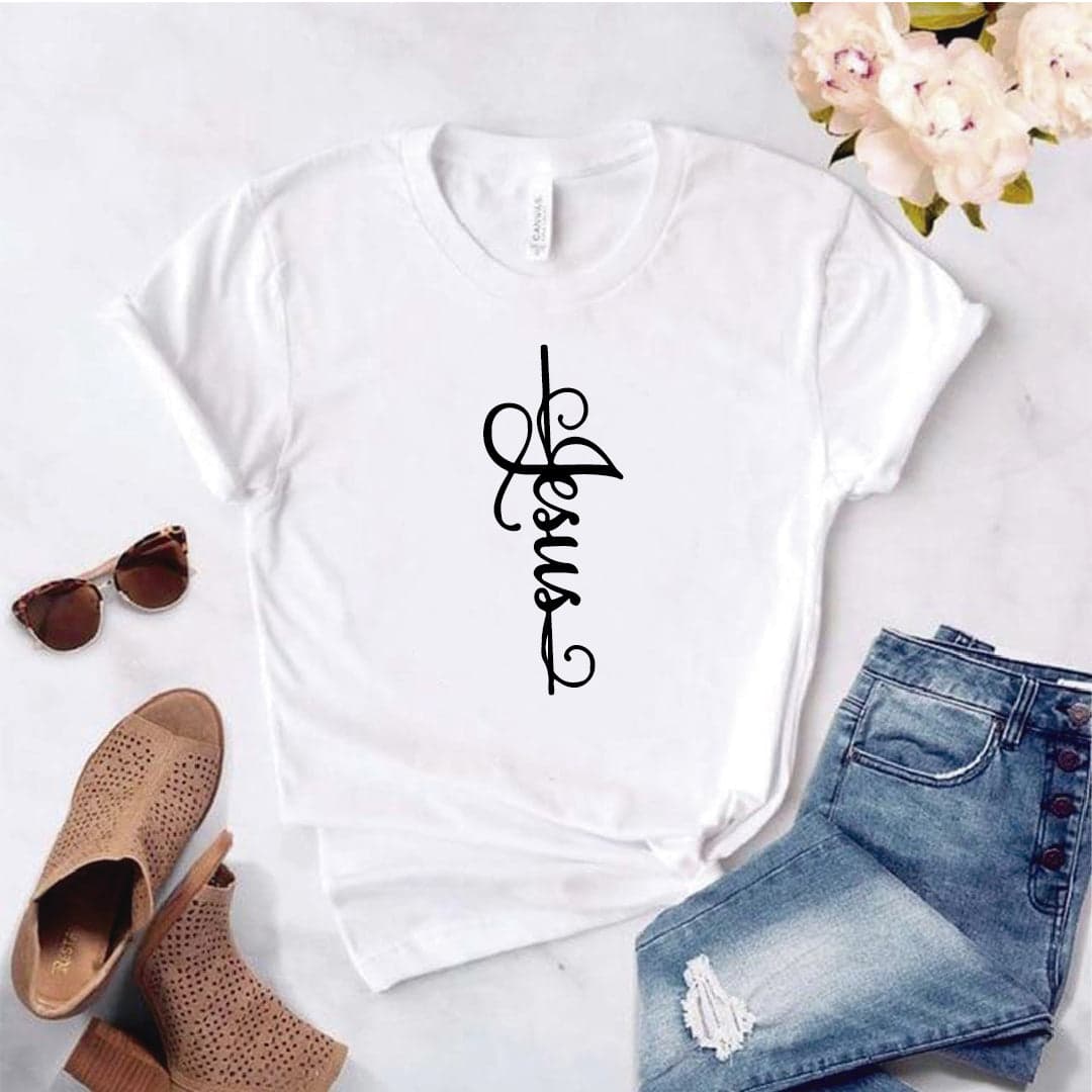 Camisa estampada Cristiana tipo T- shirt Jesus vertical nuevo — foto 8