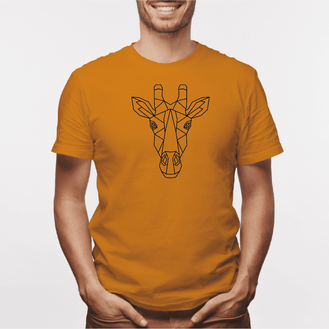 Camisa estampada para hombre  tipo T-shirt Jirafa Cara Geometrico — foto 1