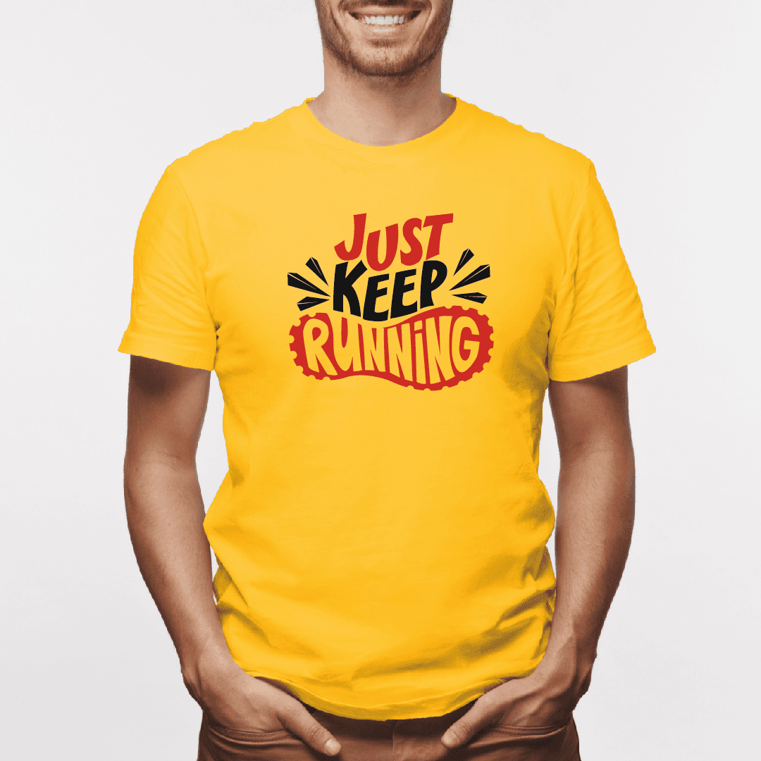 Camiseta estampada tipo T-shirt JUST KEEP RUNNING (FITNESS) (HOMBRE) — foto 5