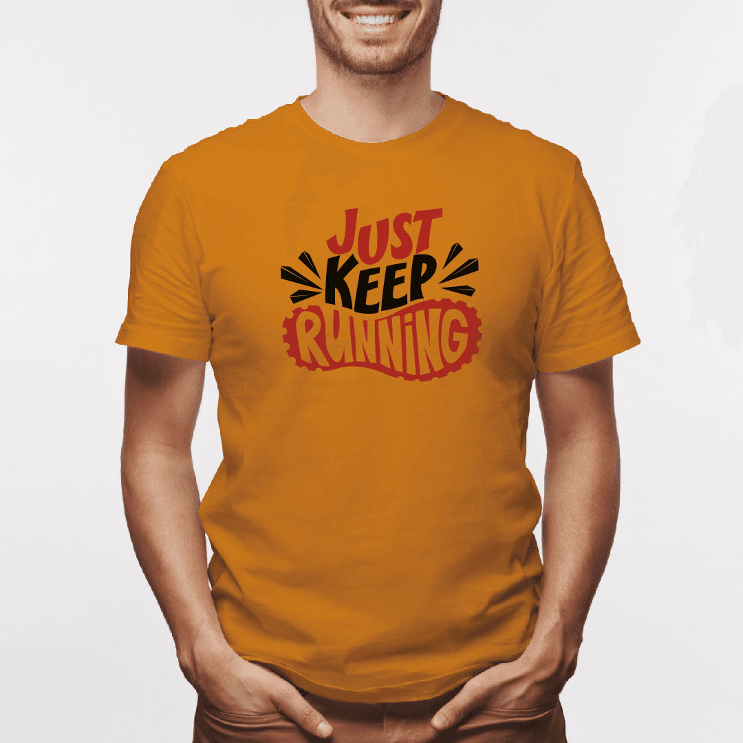 Camiseta estampada tipo T-shirt JUST KEEP RUNNING (FITNESS) (HOMBRE) — foto 6