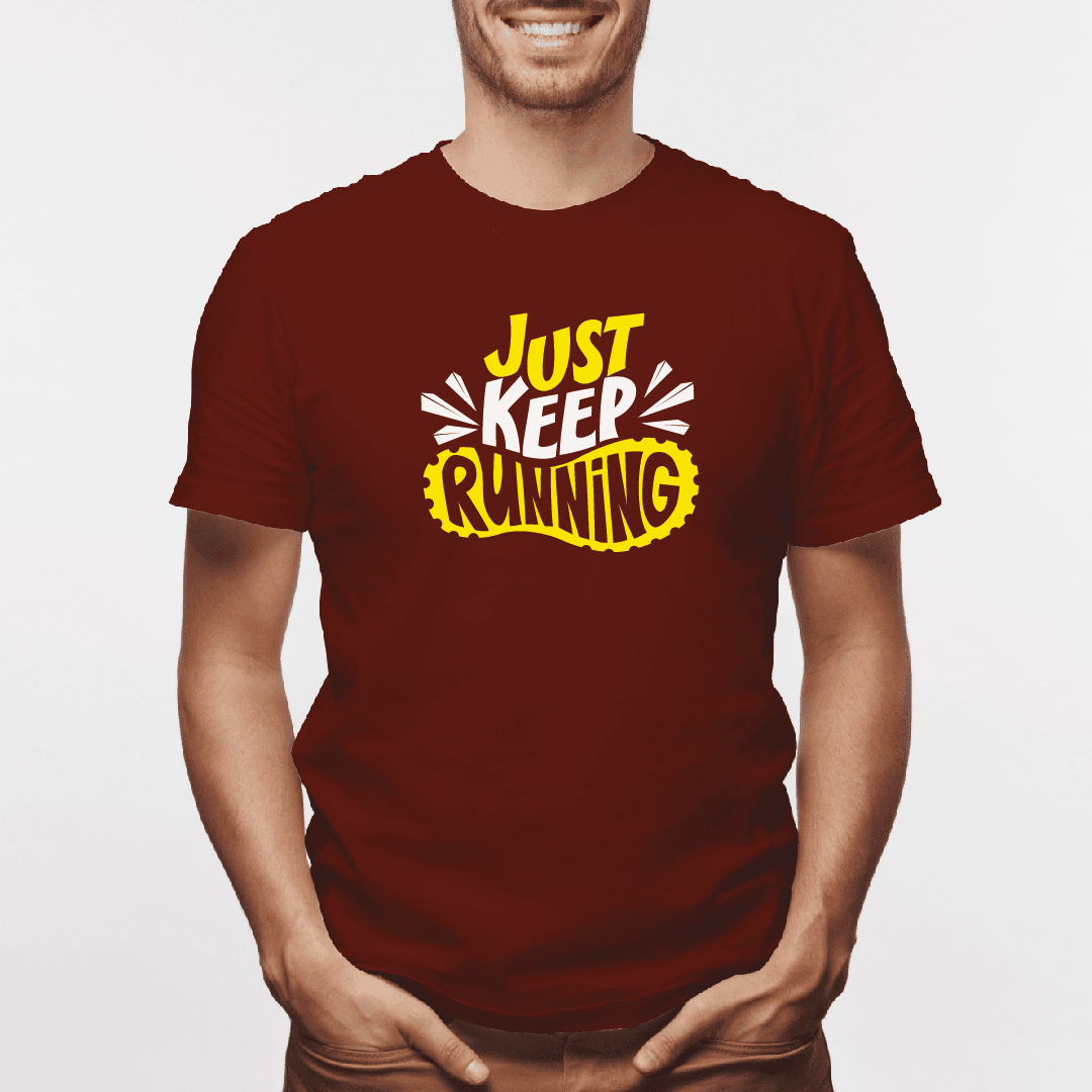 Camiseta estampada tipo T-shirt JUST KEEP RUNNING (FITNESS) (HOMBRE) — foto 7