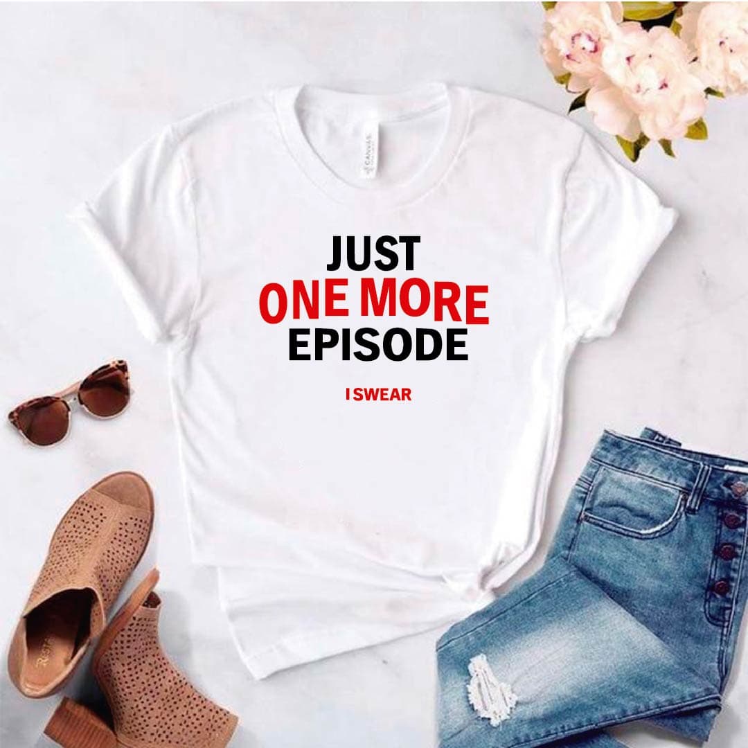 Camisa estampada tipo T- shirt JUST ONE MORE EPISODE I SWAR — foto 5
