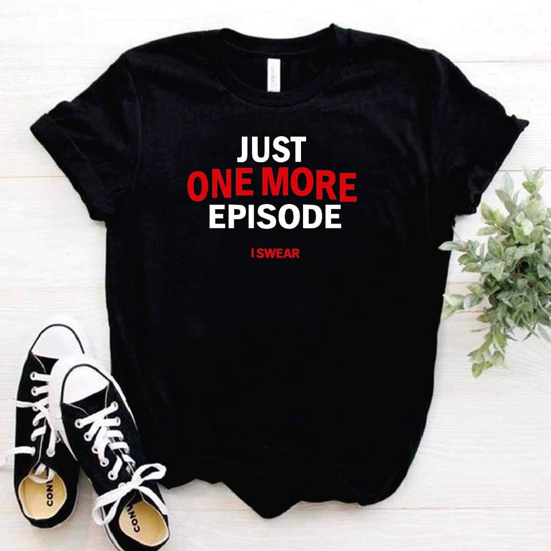 Camisa estampada tipo T- shirt JUST ONE MORE EPISODE I SWAR — foto 6