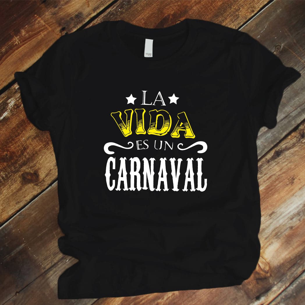 Camisa estampada tipo T-shirt la vida es un carnaval — foto 3