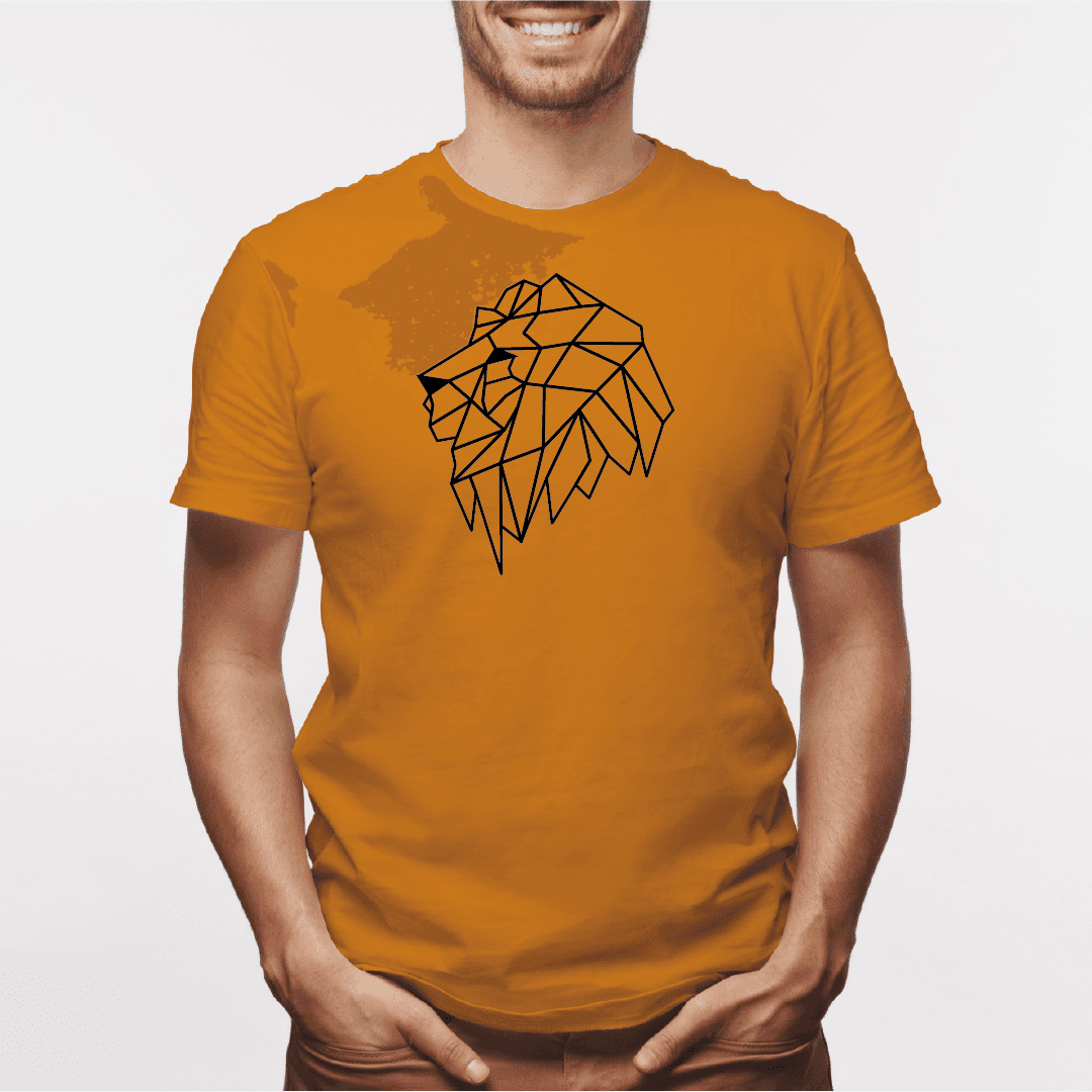 Camisa estampada para hombre  tipo T-shirt Leon Perfil Geometrico — foto 3