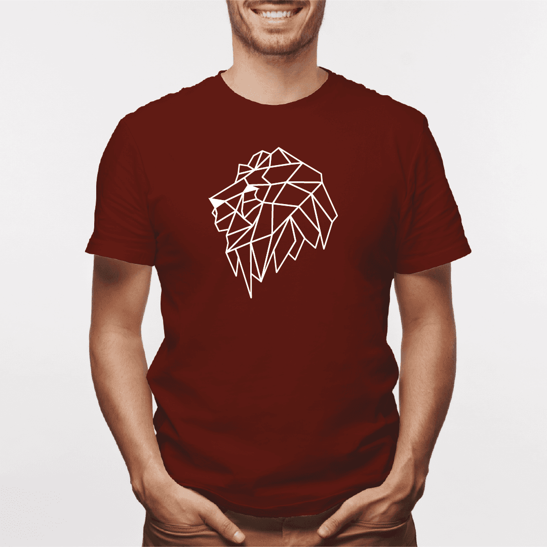 Camisa estampada para hombre  tipo T-shirt Leon Perfil Geometrico — foto 4