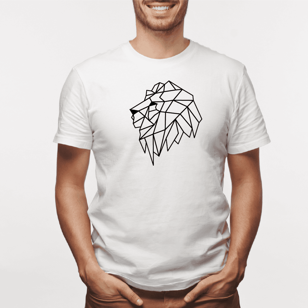 Camisa estampada para hombre  tipo T-shirt Leon Perfil Geometrico — foto 5