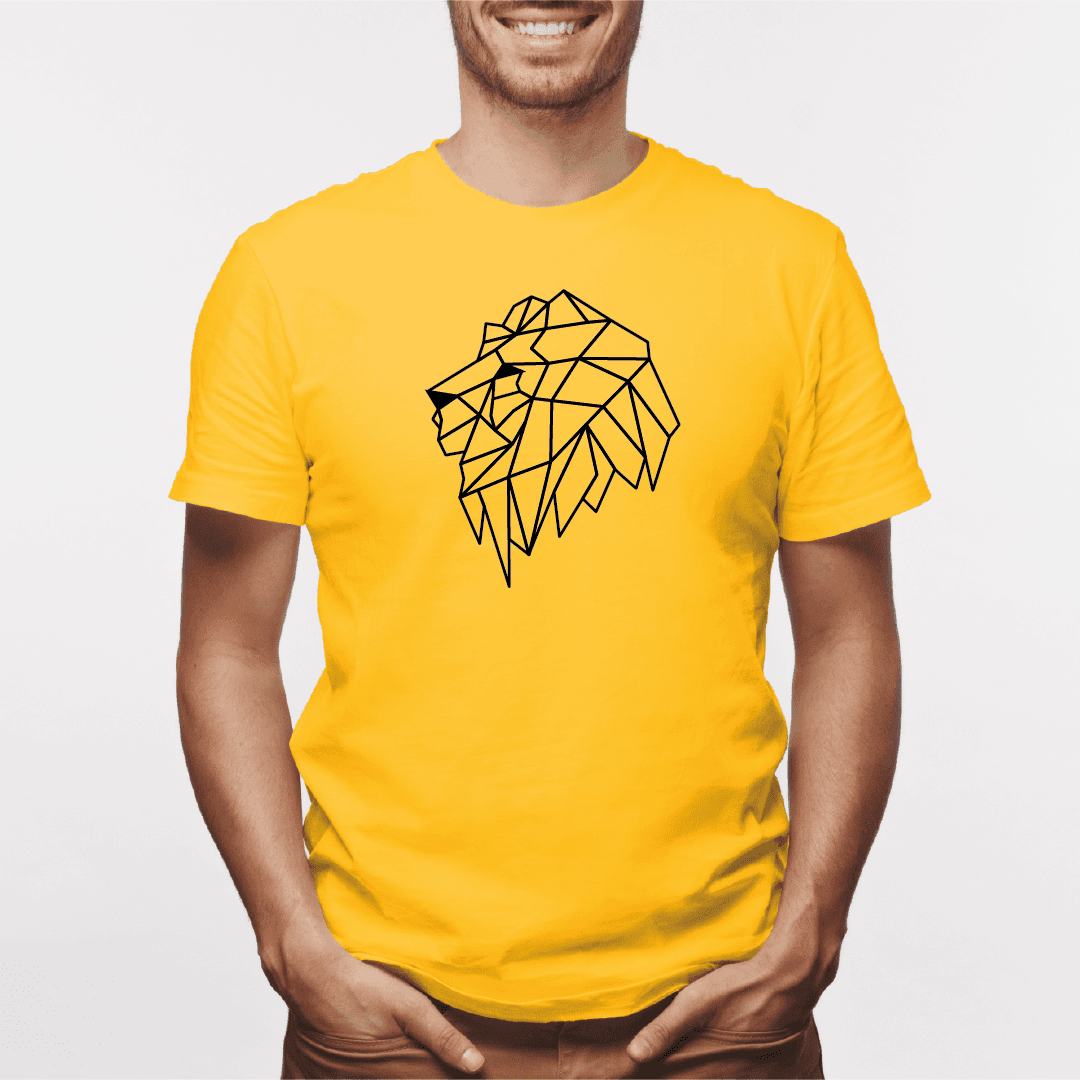 Camisa estampada para hombre  tipo T-shirt Leon Perfil Geometrico — foto 7