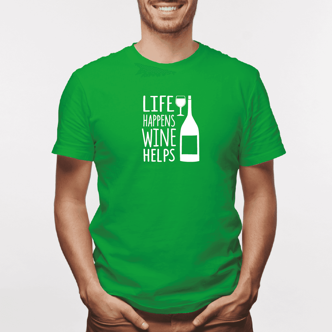 Camisa estampada para hombre  tipo T-shirt Life Happens Wine Helps — foto 6