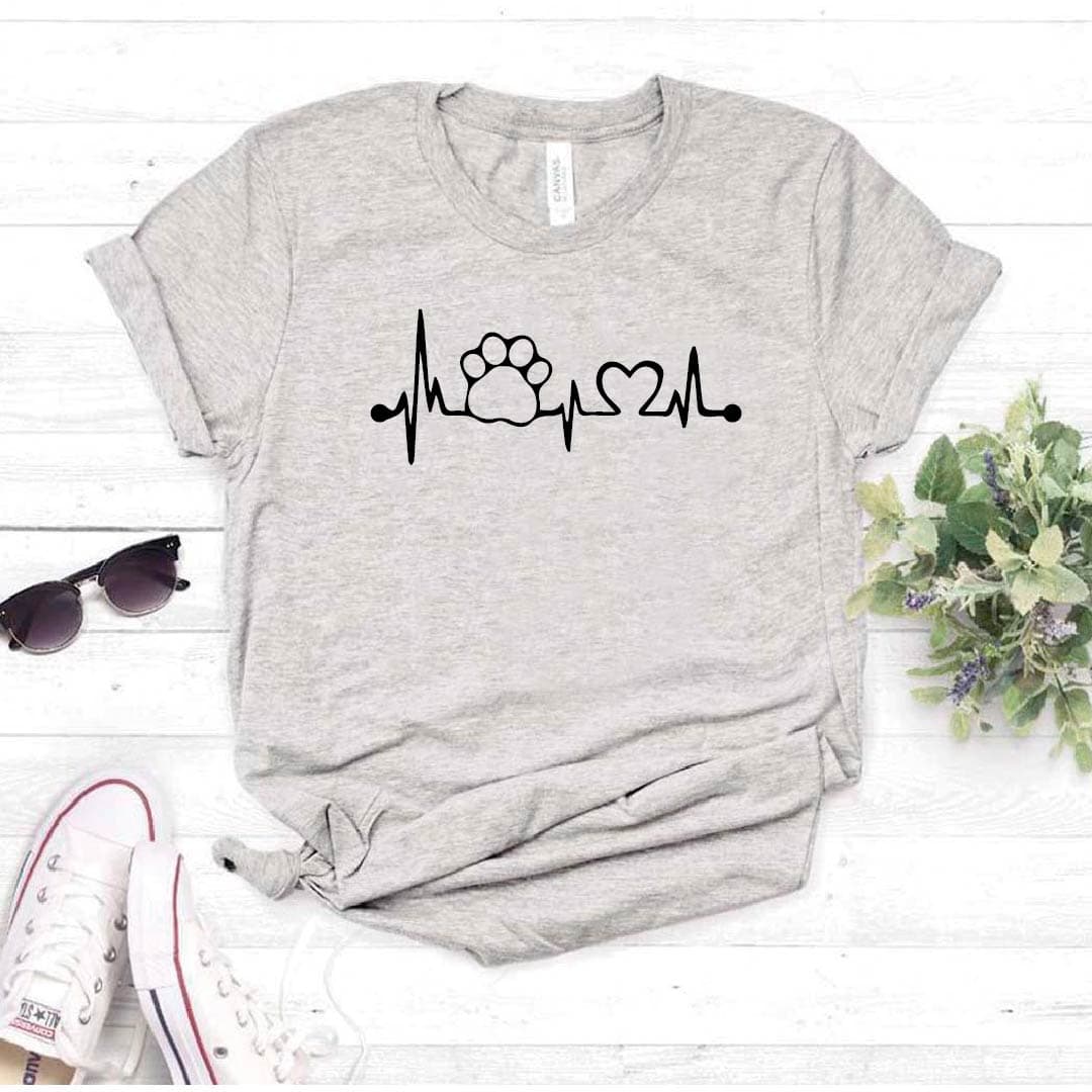 Camisa estampada tipo T-shirt  pulso Huella corazón — foto 1