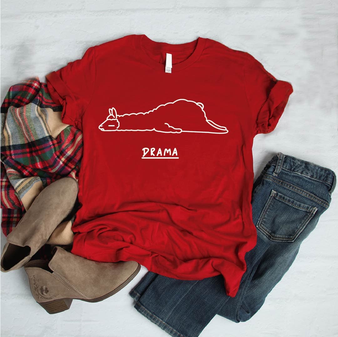 Camiseta estampada tipo T- shirt El drama Llama — foto 6