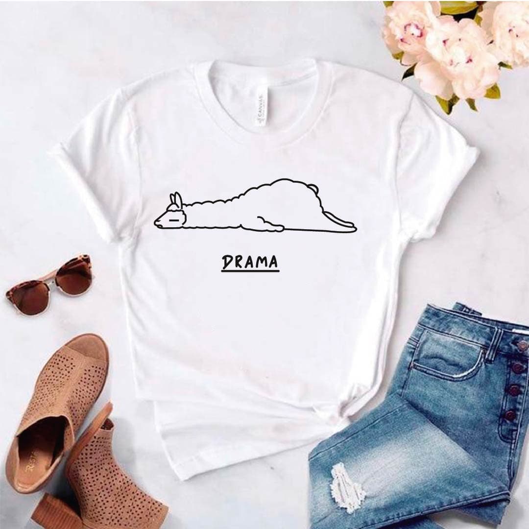 Camiseta estampada tipo T- shirt El drama Llama — foto 1
