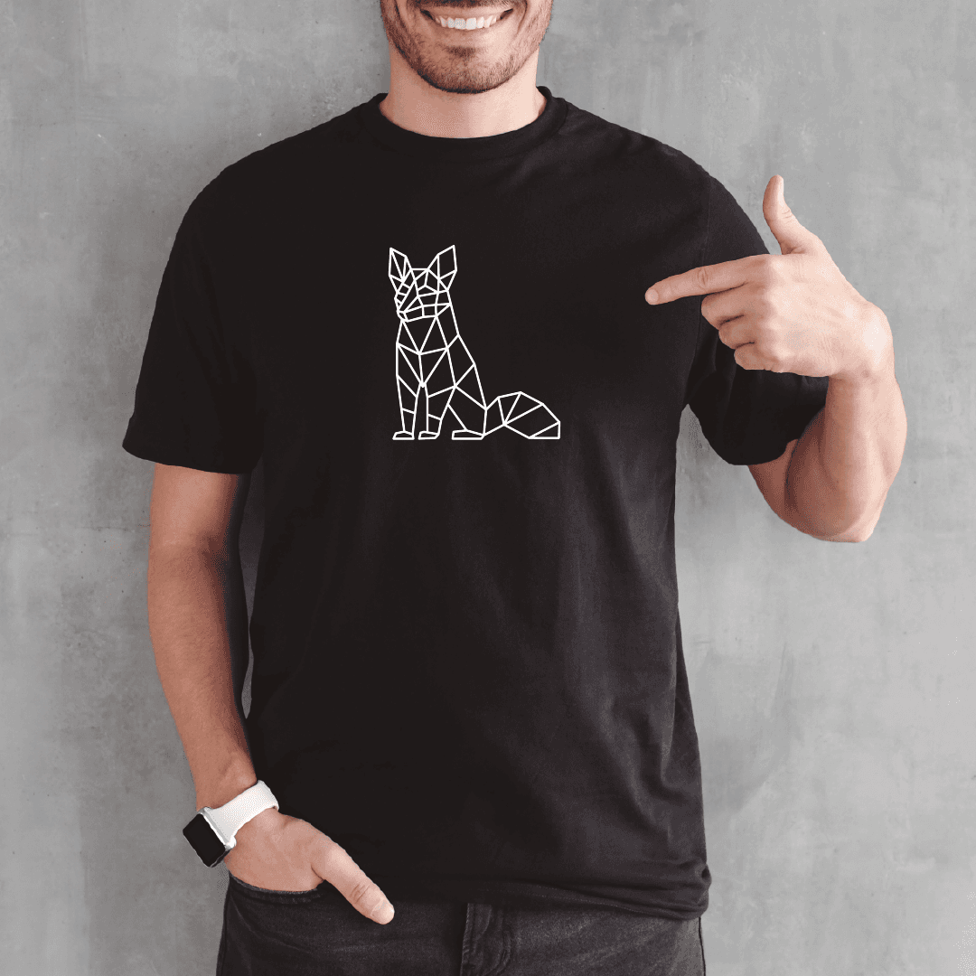 Camisa estampada para hombre  tipo T-shirt Zorro Rojo sentado — foto 2