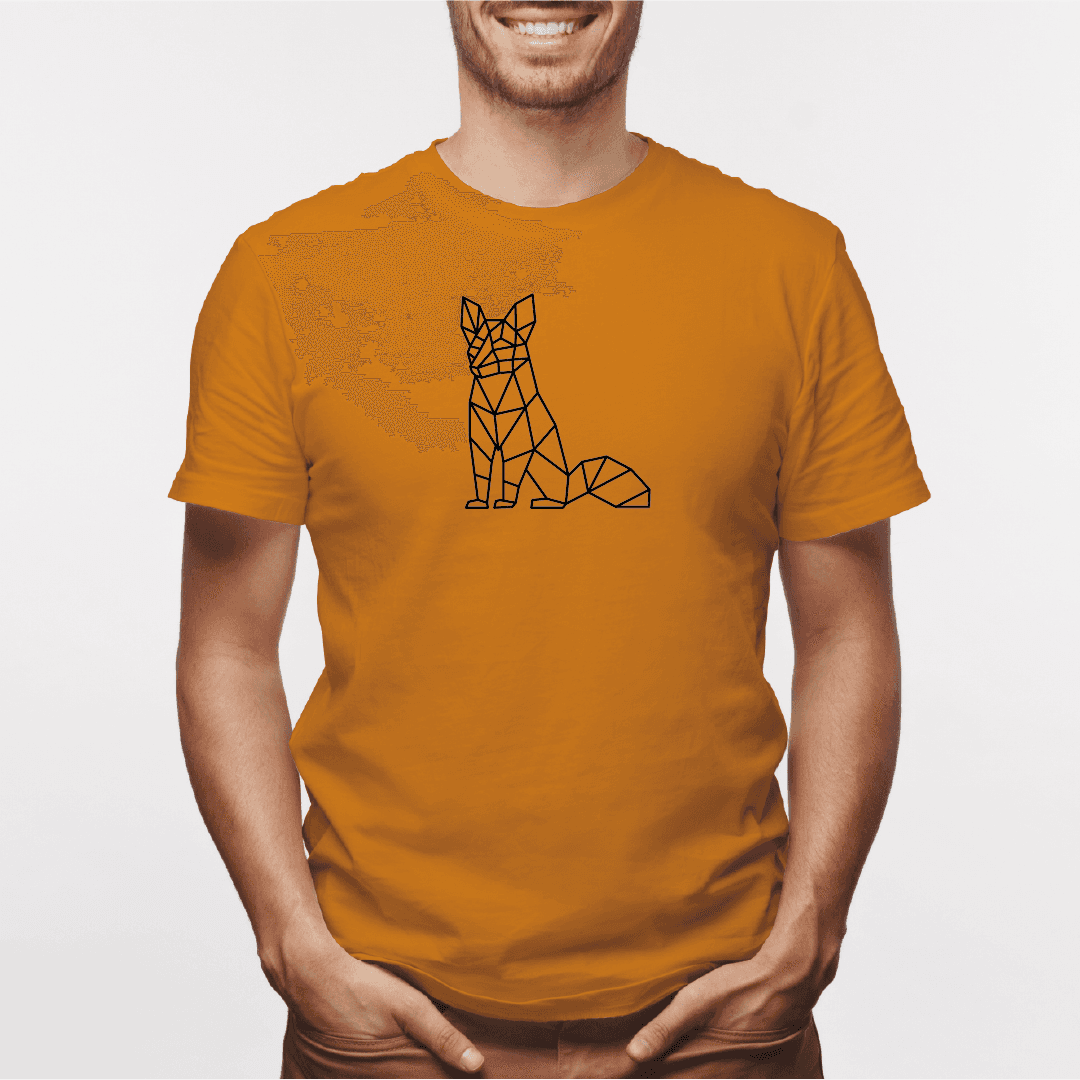 Camisa estampada para hombre  tipo T-shirt Zorro Rojo sentado — foto 3
