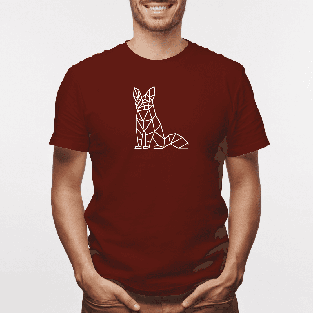 Camisa estampada para hombre  tipo T-shirt Zorro Rojo sentado — foto 4