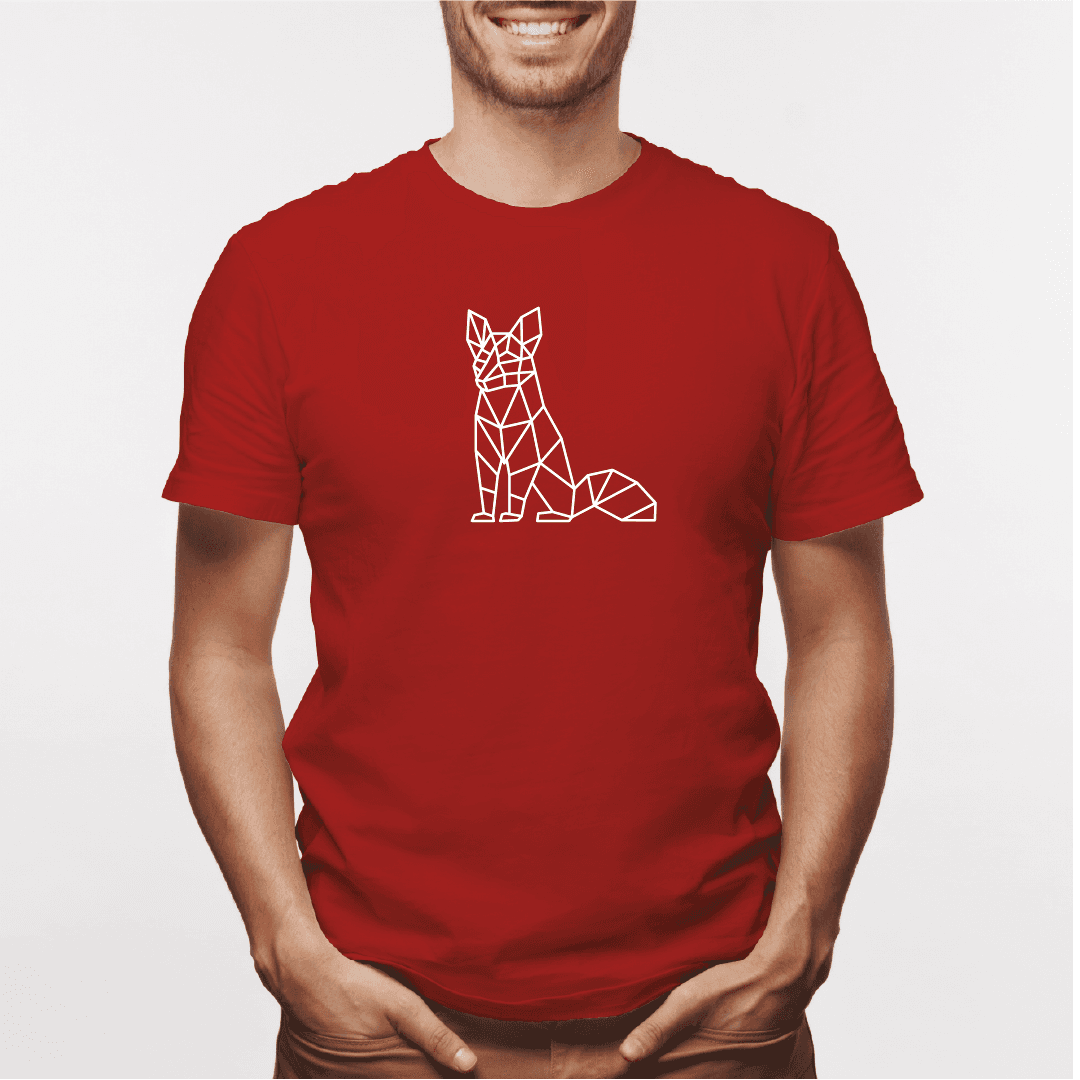 Camisa estampada para hombre  tipo T-shirt Zorro Rojo sentado — foto 1