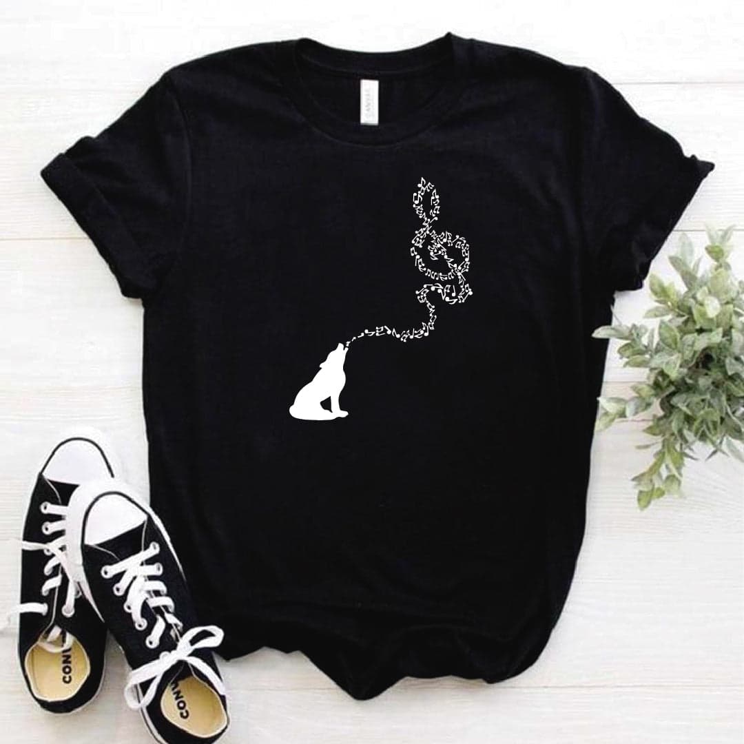 Camisa estampada tipo T- shirt LOBO MUSICA — foto 2
